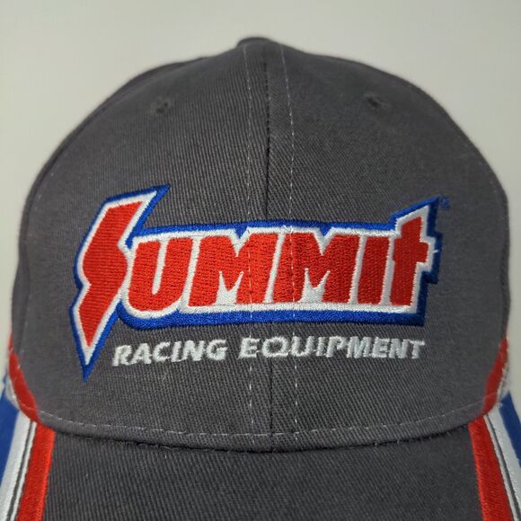 Main Gate Summit Racing Equipment Strapback Hat Gray OSFM Embroidered Logo - Picture 4 of 12